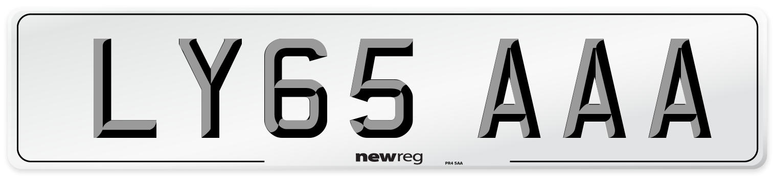 LY65 AAA Number Plate from New Reg